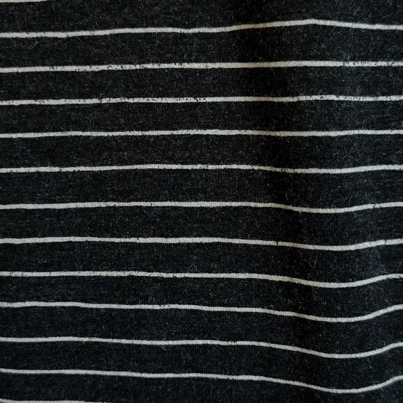 VTG Life is Good Sweatshirt Top Sz Large Black Pinstripe Long Sleeve Pullover - Picture 5 of 9